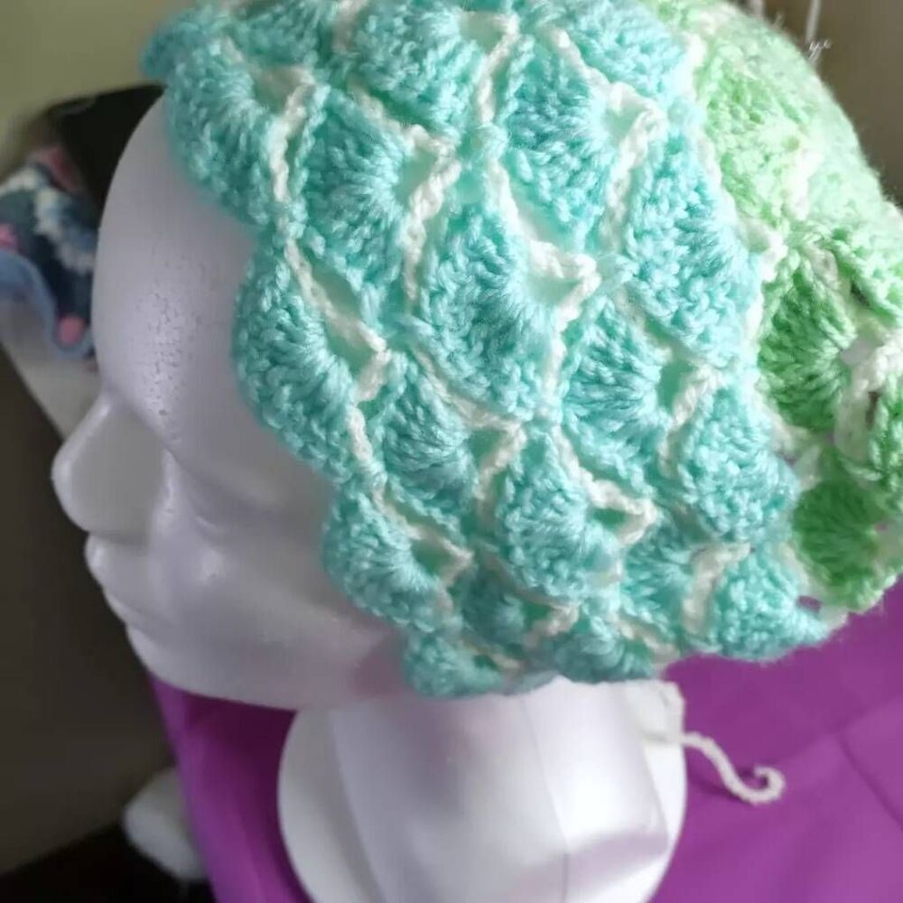 Crochet handmade one piece hat or cop top - Picture 7 of 12